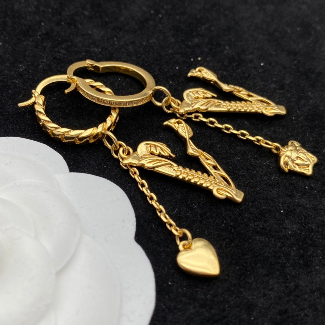 2025 Vintage Diamond Craft Pendant Earrings