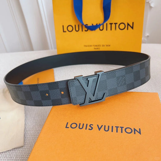 2025  classic black buckle black check men's belt