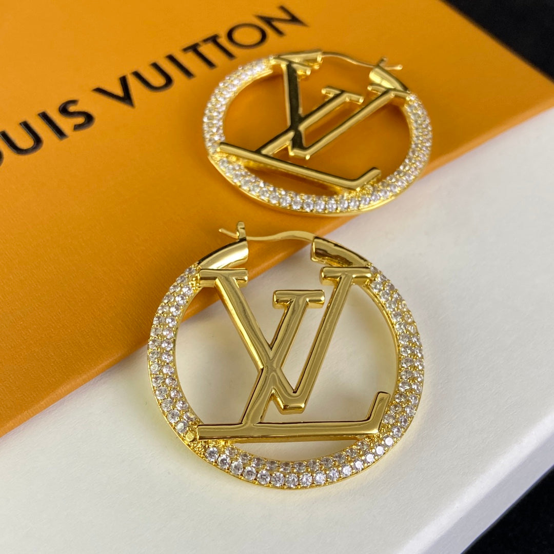 2025 Personalized 4CM Letter Zircon Earrings