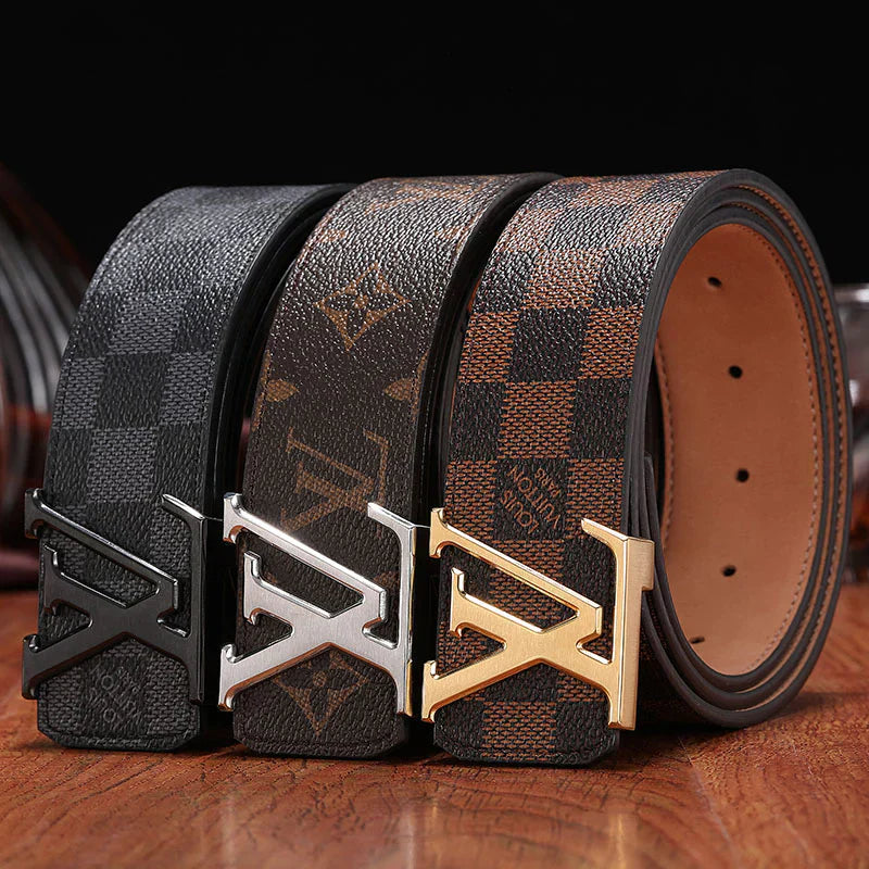 2025 3 Colors printed letter leather belt