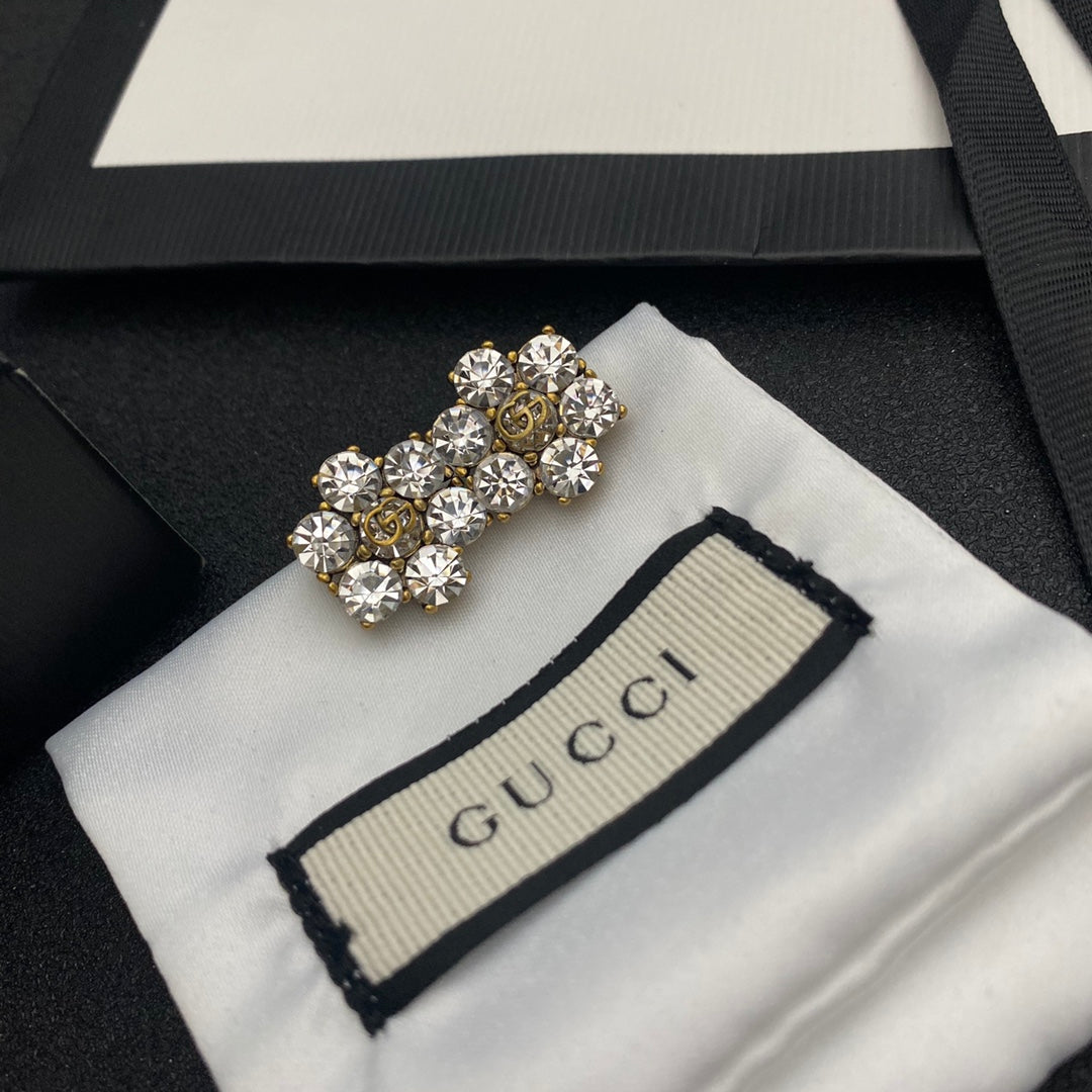 2025 Vintage Diamond Flower Stud Earrings