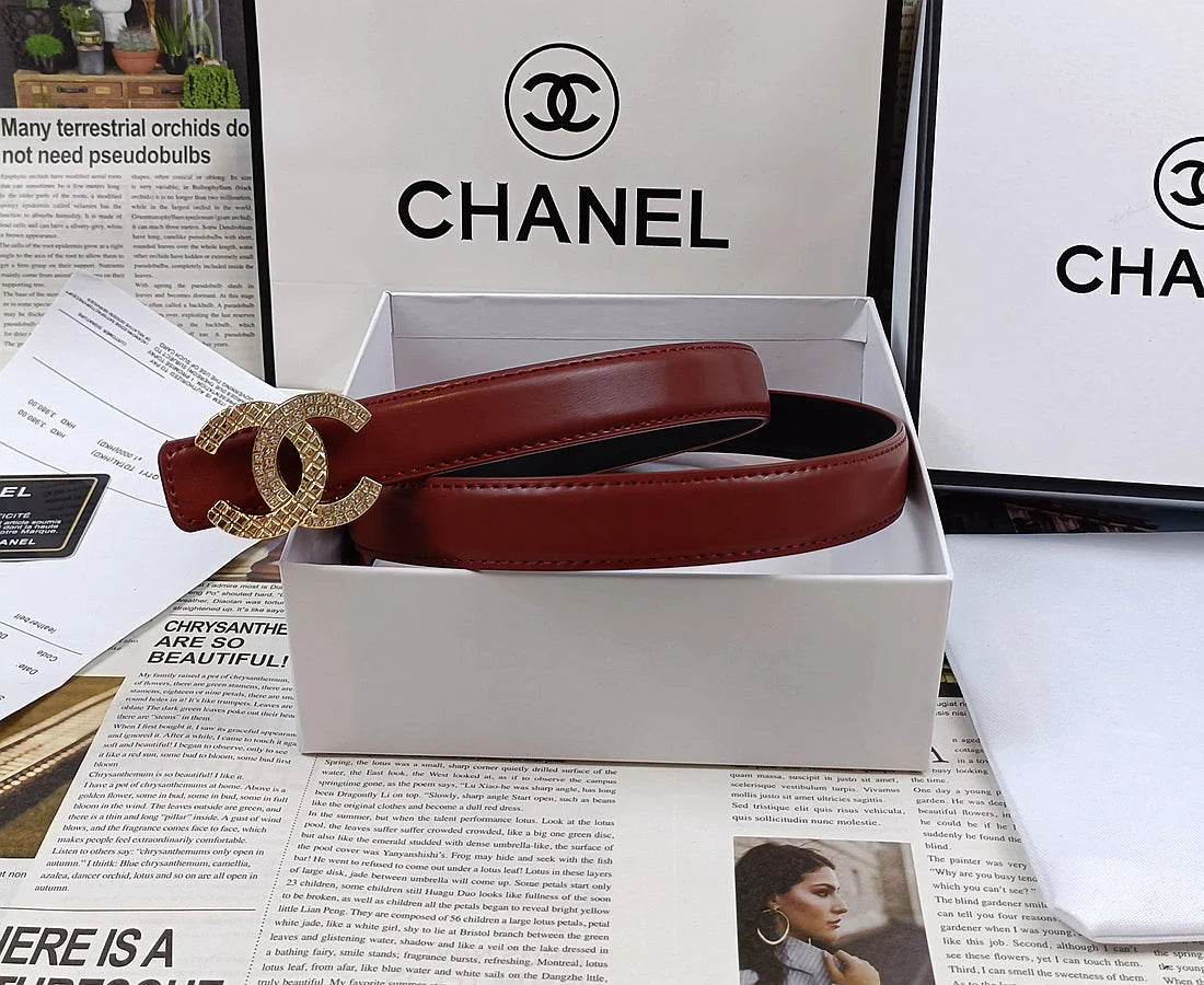 2025 5 Colors Double C Rhinestone Belt