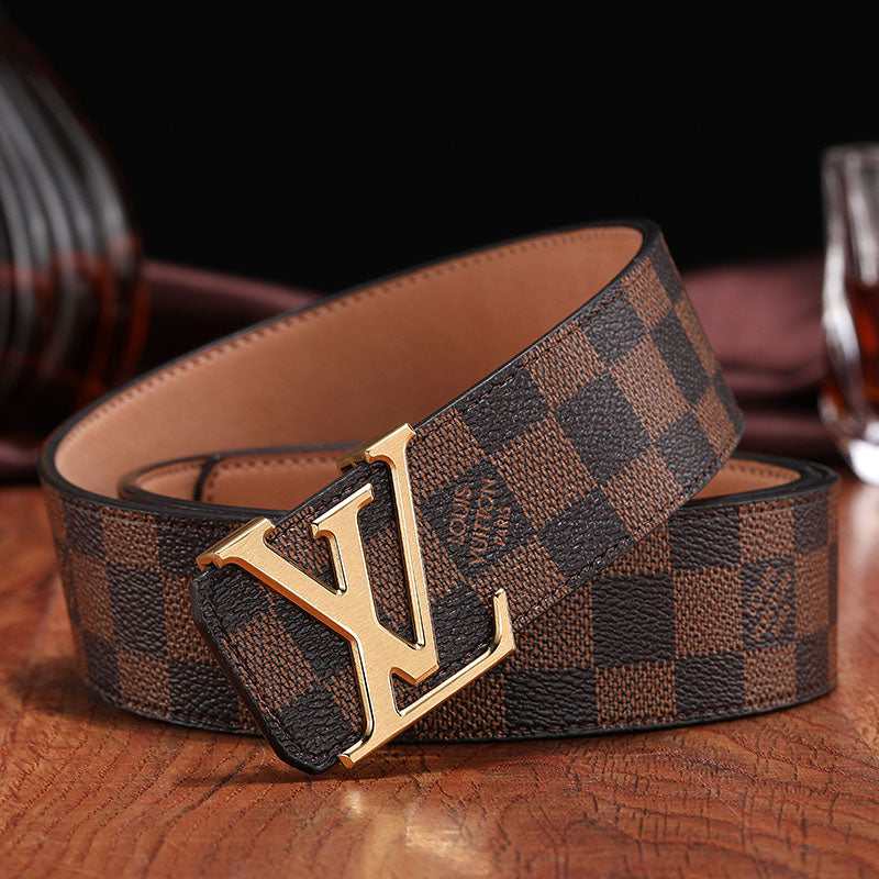 2025 3 Colors printed letter leather belt