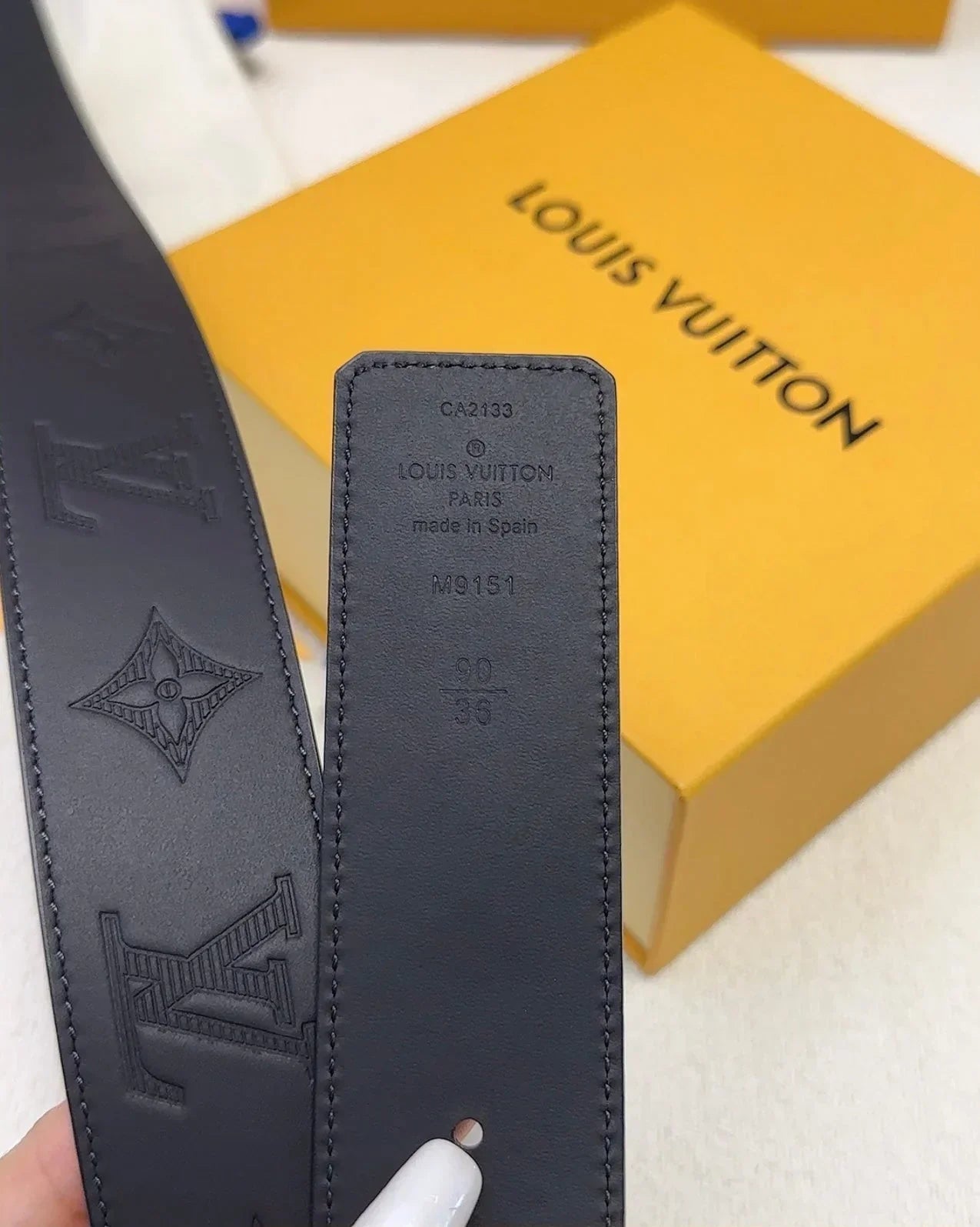 2025 belt Double-faced calfskin belt, 40 mm wide