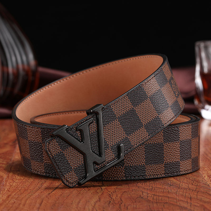 2025 3 Colors printed letter leather belt