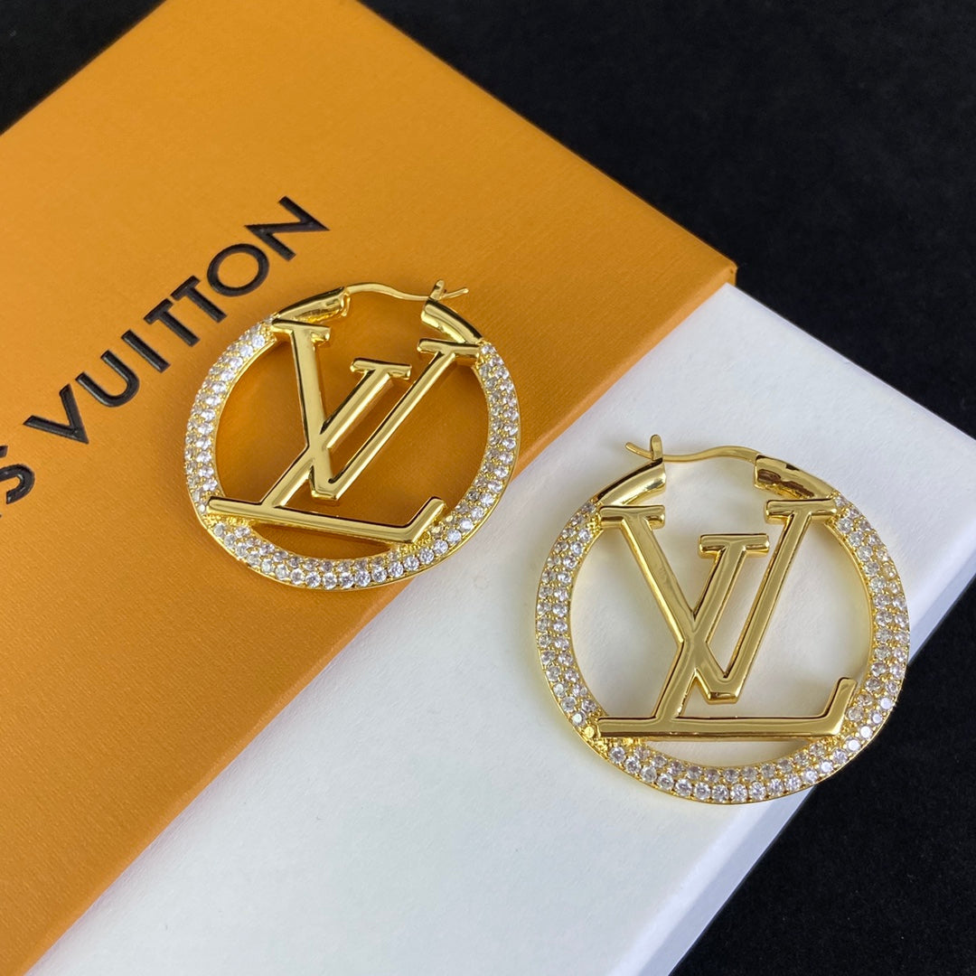 2025 Personalized 4CM Letter Zircon Earrings