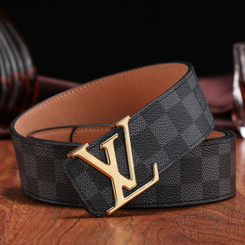 2025 3 Colors printed letter leather belt