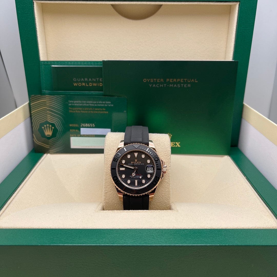 2025 Watch Yacht-Master 268655 Rose Gold Black Dial