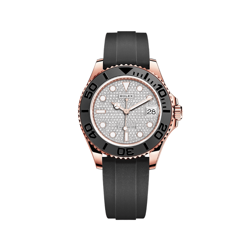 2025 Watch Yacht-Master 268655 Rose Gold Pave Diamond Dial