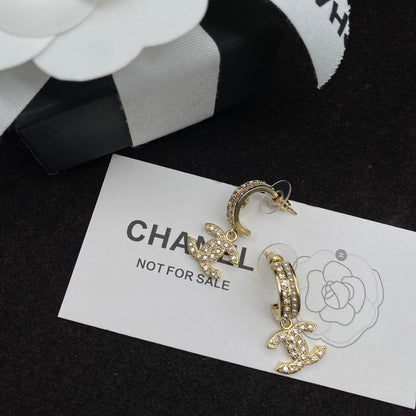 2025 Crystal Diamond Pearl Letter Stud Earrings