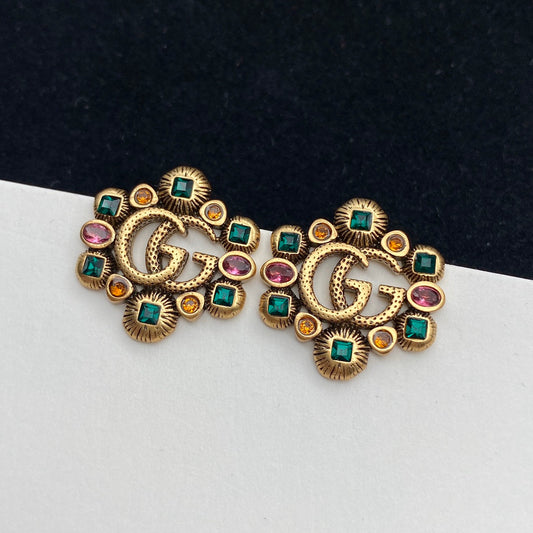 2025 Vintage Colored Diamond Stud Earrings