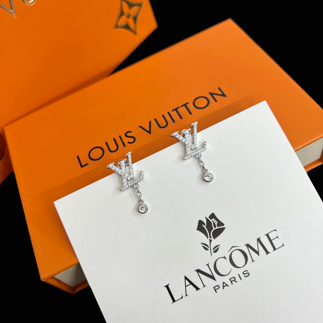 2025 LOGO Crystal Diamond Earrings