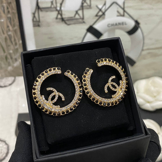 2025 Temperament Shine Zircon Hoop Earrings