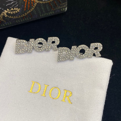 2025 Letter Full Diamond Earrings