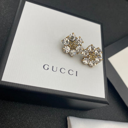2025 Vintage Diamond Flower Stud Earrings