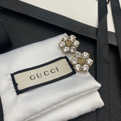 2025 Vintage Diamond Flower Stud Earrings