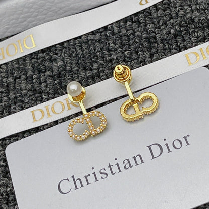 2025 Simple Pearl Letter Stud Earrings