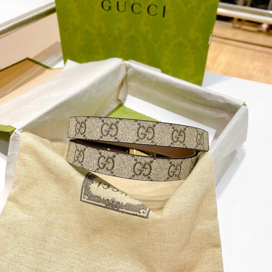 2025 Reversible belt with buckle, width 2.0cm