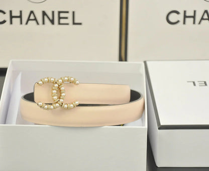 2025 6 color  double pearl rhinestone belt