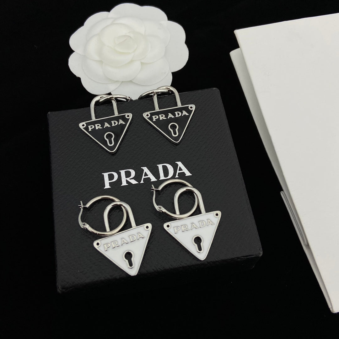 2025 Classic Inverted Triangle Lock Earrings