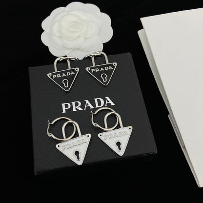 2025 Classic Inverted Triangle Lock Earrings