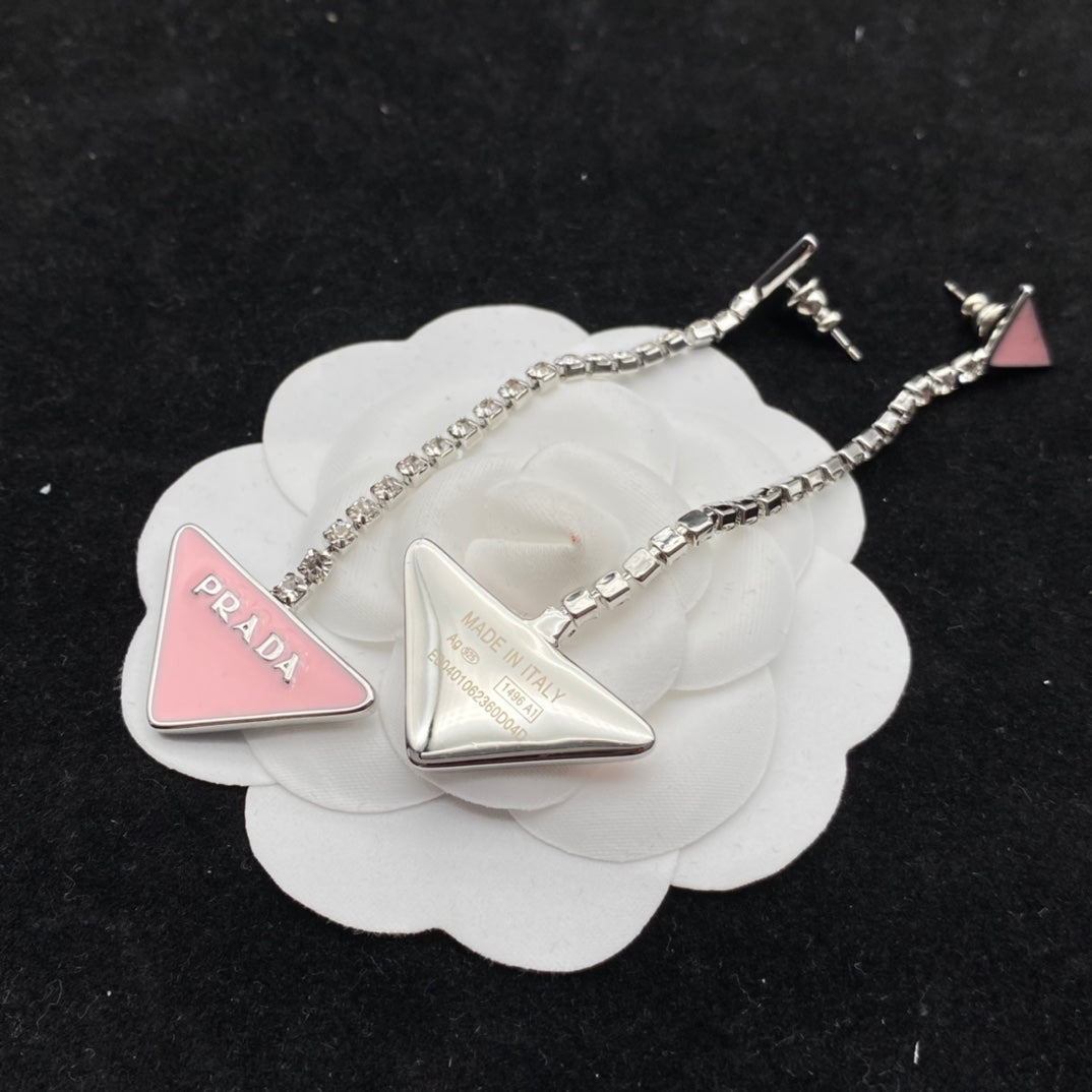 2025 Triangle Epoxy Diamond Earrings