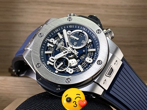 Big Bang Unico 421.NX.5170.RX Flyback Chronograph Three-Day Power Reserve Blue Skeleton Dial Titanium Automatic 44mm WATCH