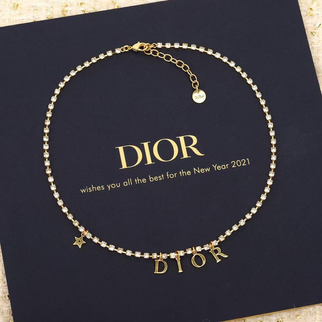 2025 Letters Star Charms Crystals Bracelet & Necklace