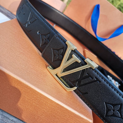 2025  Double Buckle Embossed Men's Belt