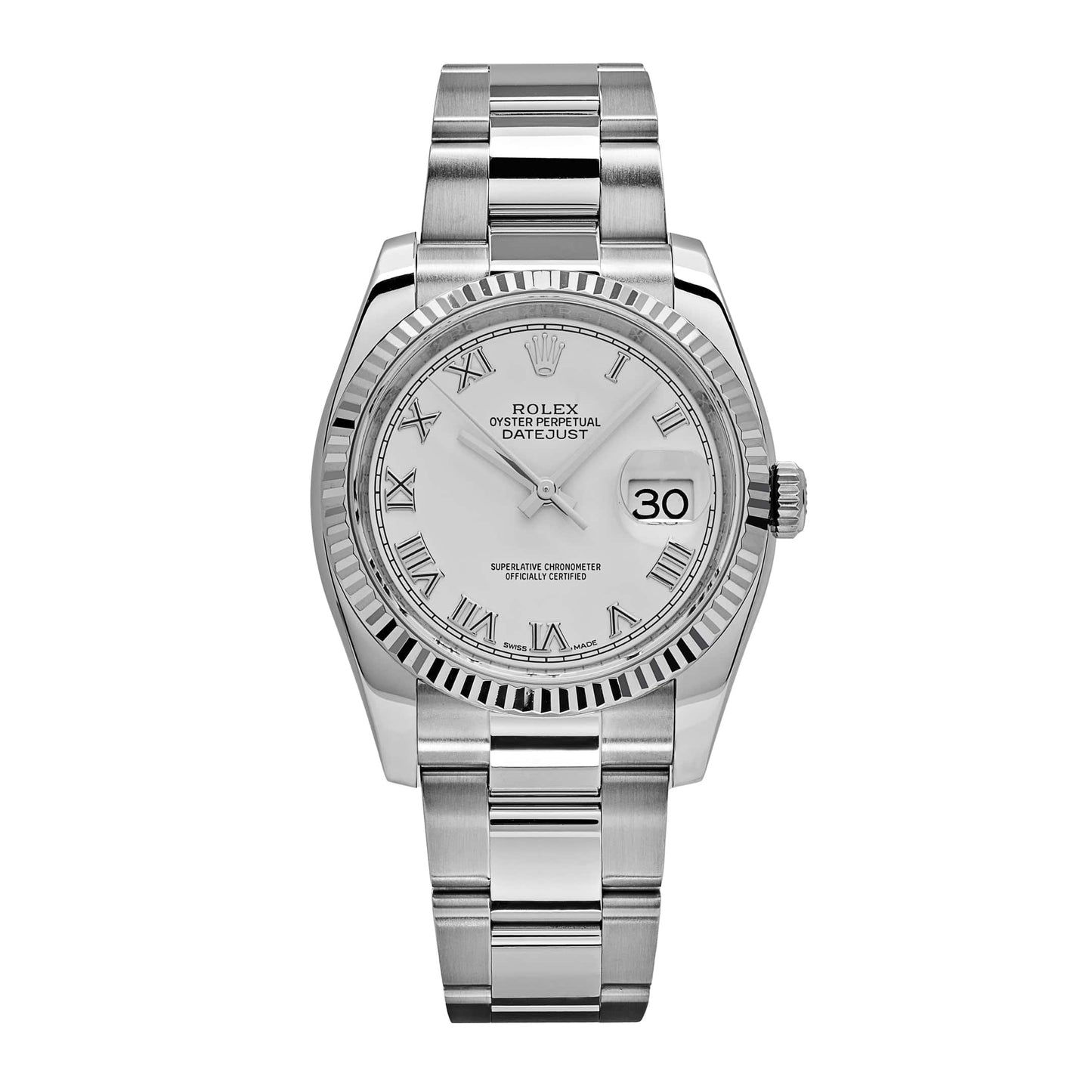 2025 Watch Datejust 116234  Stainless Steel and  White Gold White Dial (2018)