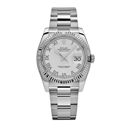 2025 Watch Datejust 116234  Stainless Steel and  White Gold White Dial (2018)