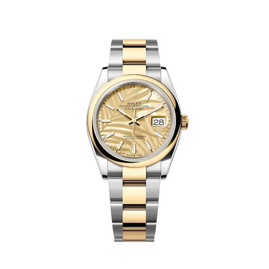 2025 Watch Datejust 126203 Two-Toned Yellow Gold Stainless Steel Palm Motif Dial (2022)