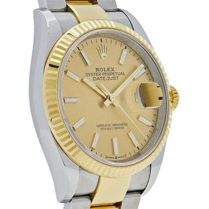 2025 Watch Datejust 126233 Two-Toned Yellow Gold Stainless Steel Champagne Dial (2023)