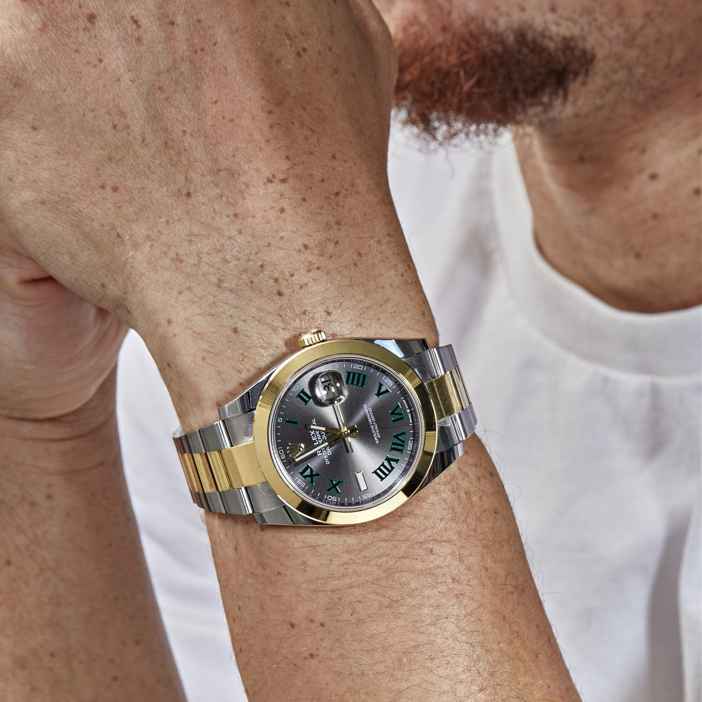 2025 Watch Datejust 126303 'Wimbledon' Yellow Gold Stainless Steel Slate Dial (2021)