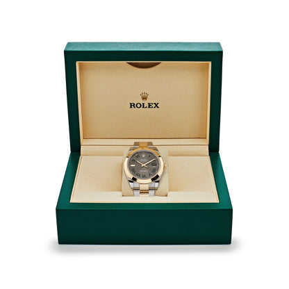 2025 Watch Datejust 126303 'Wimbledon' Yellow Gold Stainless Steel Slate Dial (2021)