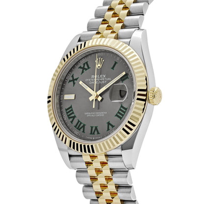 2025 Watch Datejust 126333 Wimbledon Yellow Gold Stainless Steel Slate Dial Jubilee