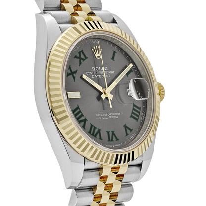 2025 Watch Datejust 126333 Wimbledon Yellow Gold Stainless Steel Slate Dial Jubilee