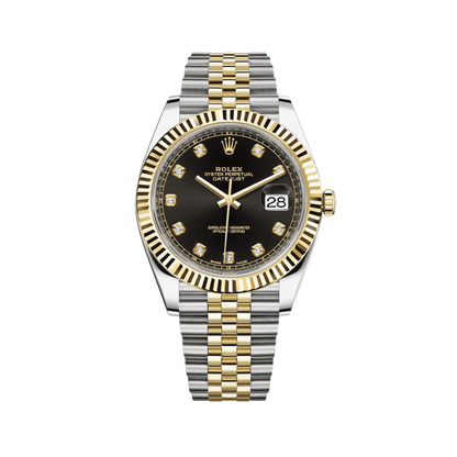 2025 Watch Datejust 126333 Yellow Gold & Stainless Steel Black Diamond Dial Jubilee