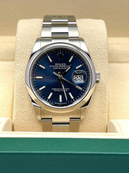 2025 Watch Datejust 126200 Stainless Steel Blue Dial Oyster