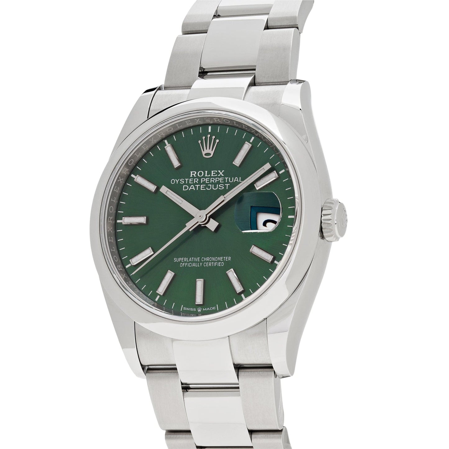 2025 Watch Datejust 126200 Stainless Steel Green Dial Oyster