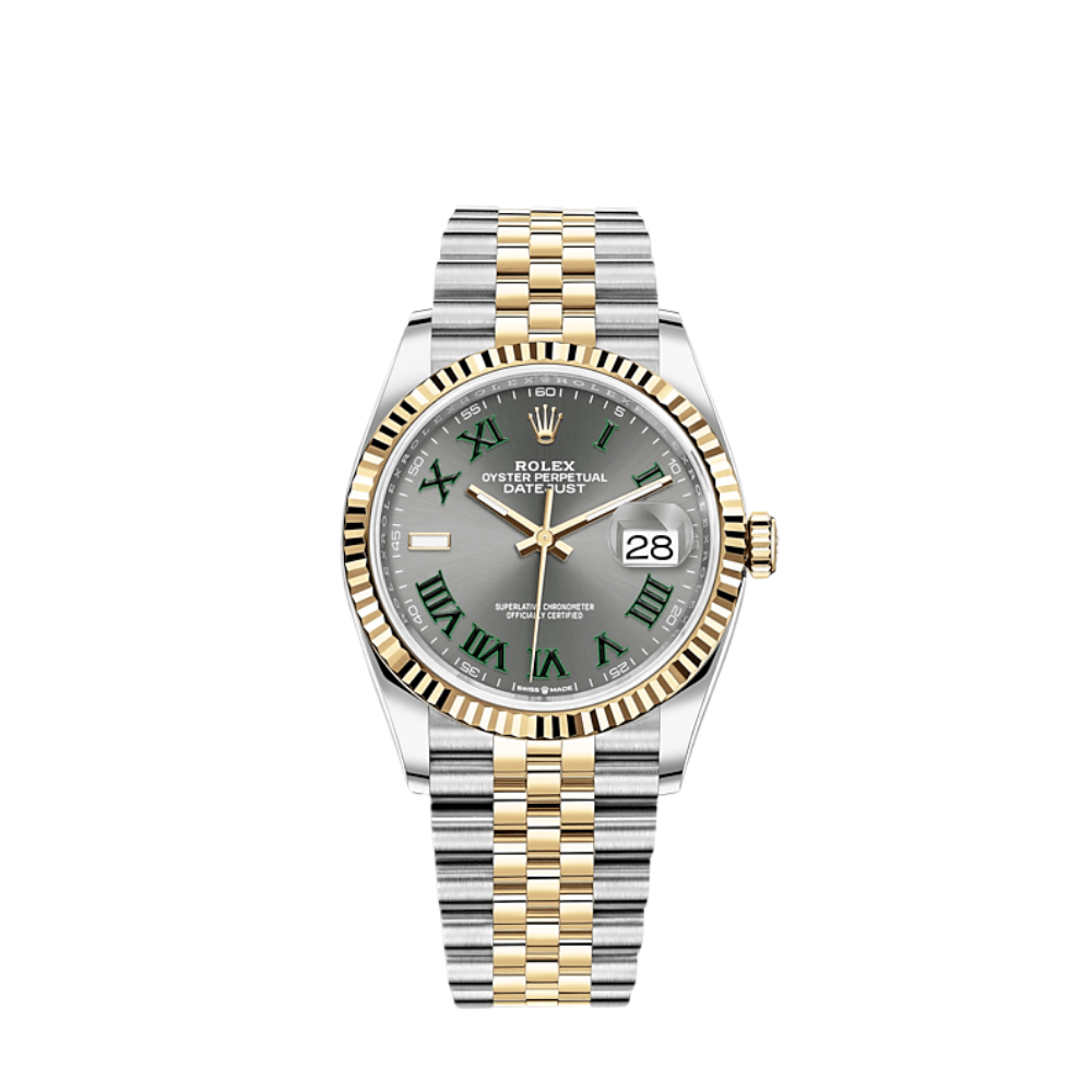 2025 Watch Datejust 126233 'Wimbledon' Stainless Steel Yellow Gold Slate Dial Jubilee (2021)