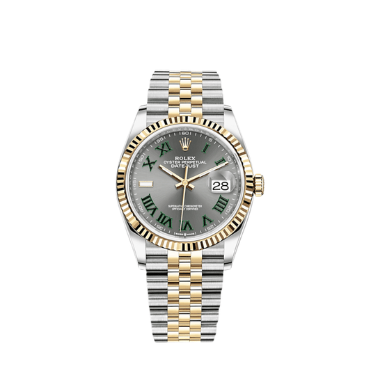 2025 Watch Datejust 126233 'Wimbledon' Stainless Steel Yellow Gold Slate Dial Jubilee (2021)