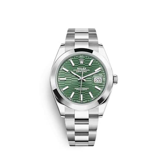 2025 Watch Datejust 126300 Stainless Steel Green Fluted-Motif Dial Oyster (2023)