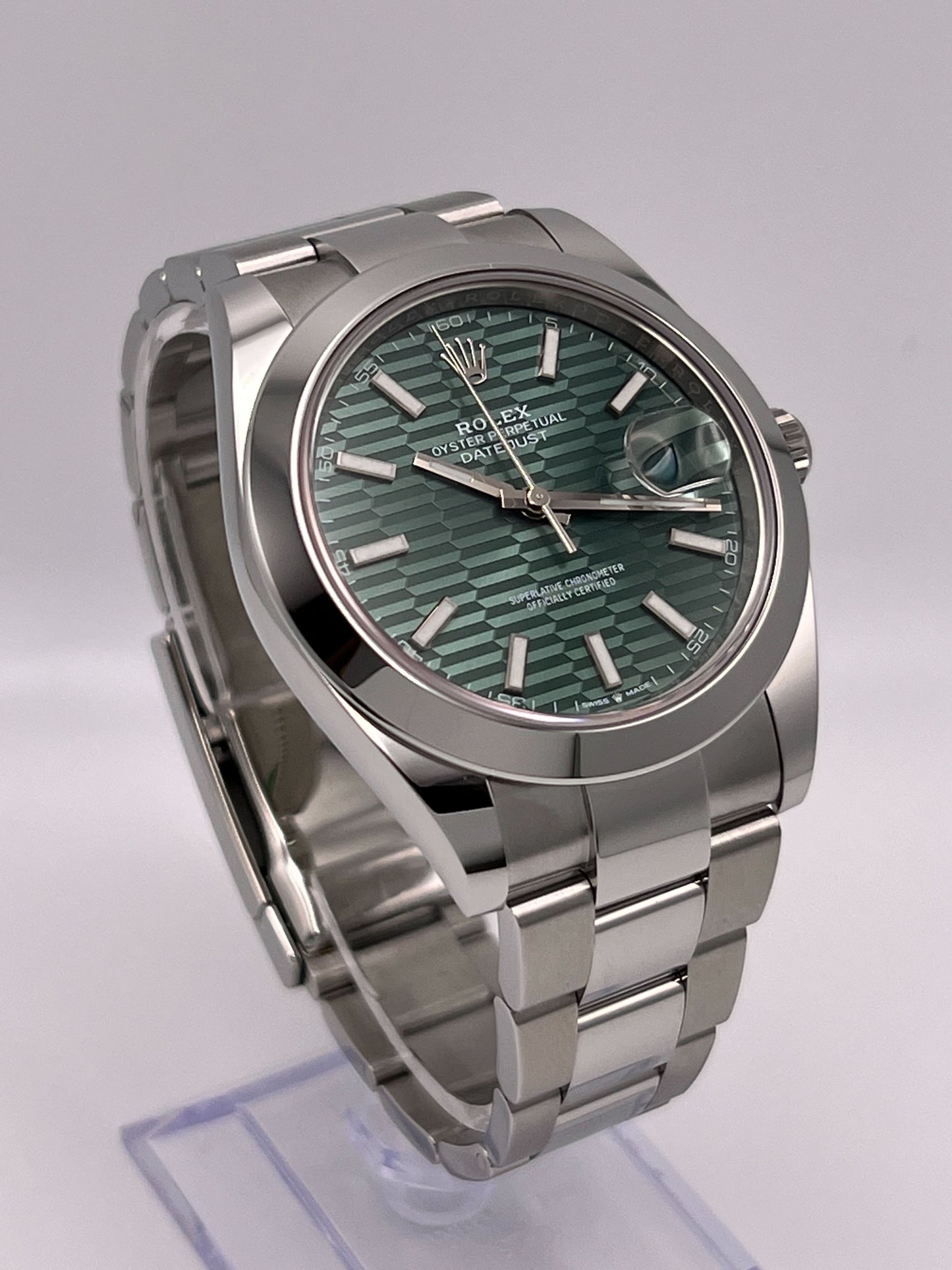 2025 Watch Datejust 126300 Stainless Steel Green Fluted-Motif Dial Oyster (2023)