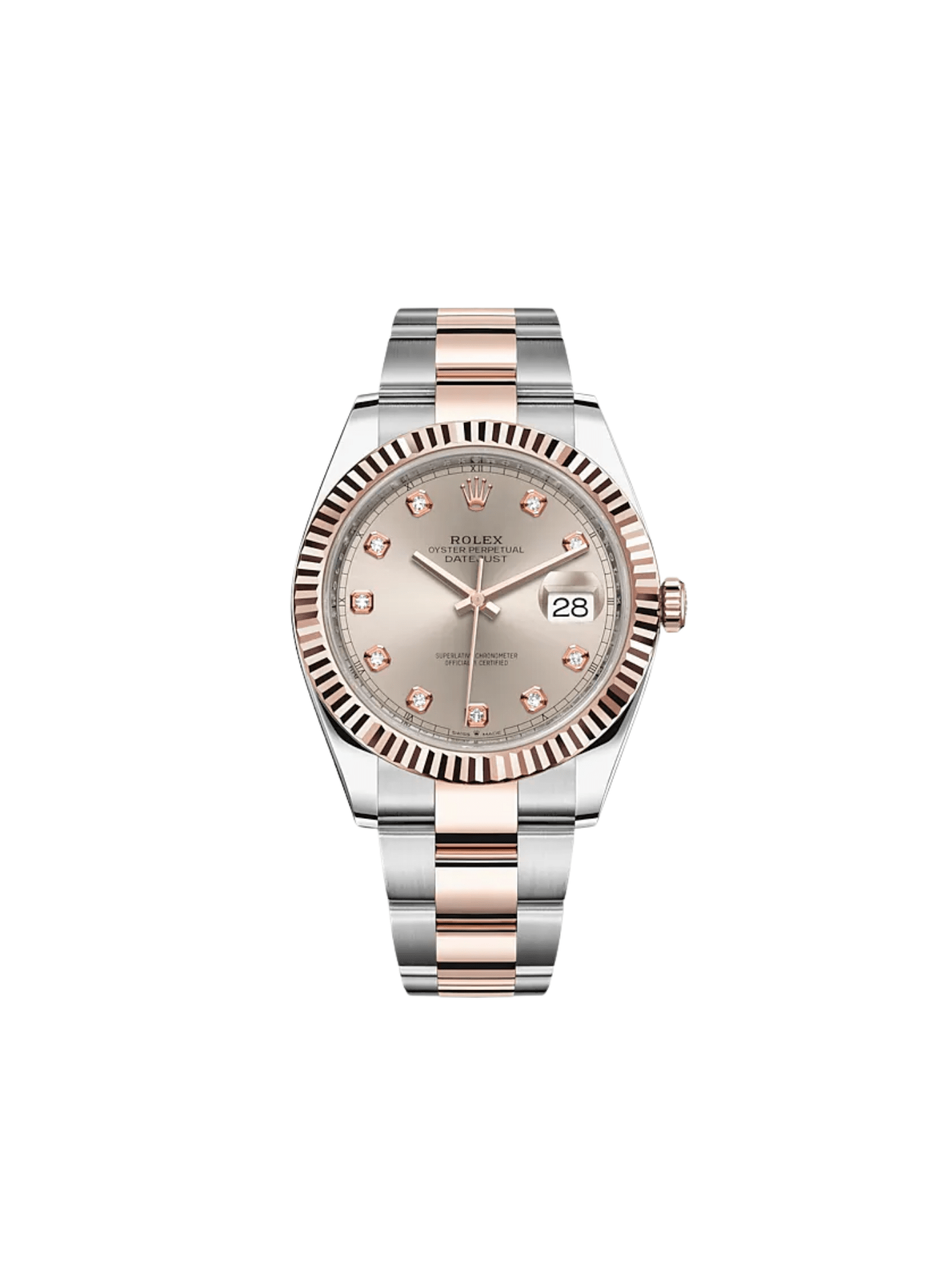 2025 Watch Datejust 126331 Rose Gold Stainless Steel Sundust Diamond Dial (2022)