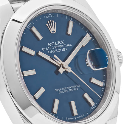 2025 Watch Datejust 126300 Stainless Steel Blue Dial Jubilee