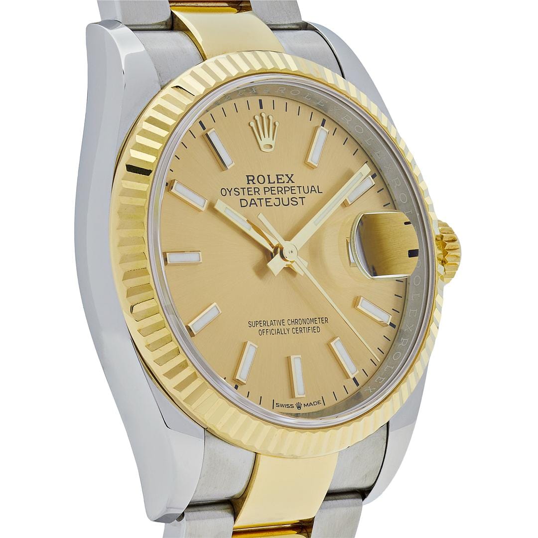 2025 Watch Datejust 126333 Stainless Steel Yellow Gold Champagne Dial