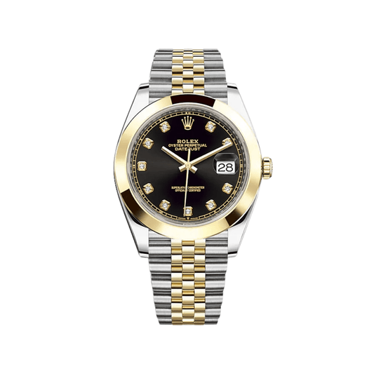 2025 Watch Datejust 126303 Stainless Steel Yellow Gold Black Diamond Dial Jubilee