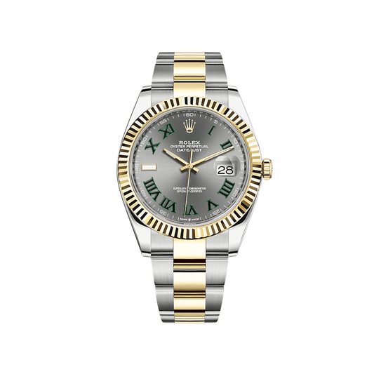 2025 Watch Datejust 126333 Yellow Gold Stainless Steel Slate/Green Roman Dial