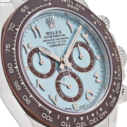2025 Watch Daytona 116506 Platinum Ice Blue Arabic Dial
